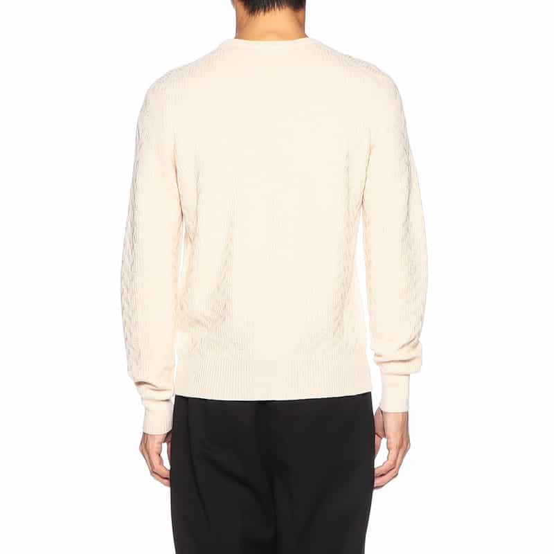 DRUMOHR クルーネックニットプルオーバー WHITE