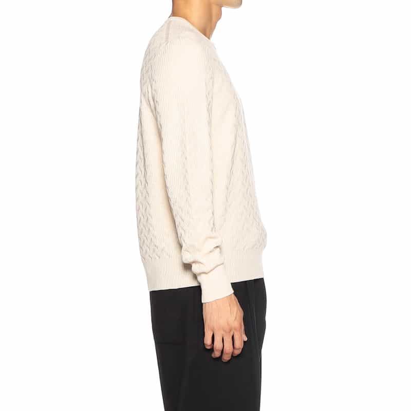 DRUMOHR クルーネックニットプルオーバー WHITE