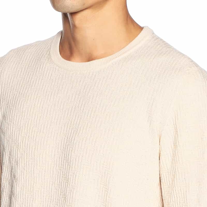 DRUMOHR クルーネックニットプルオーバー WHITE