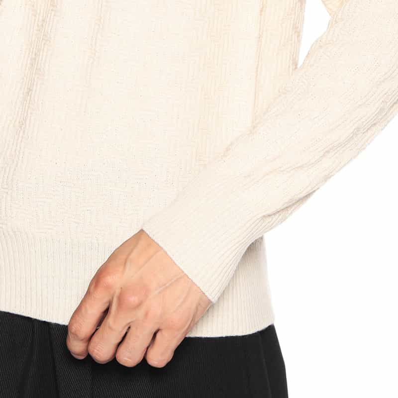 DRUMOHR クルーネックニットプルオーバー WHITE