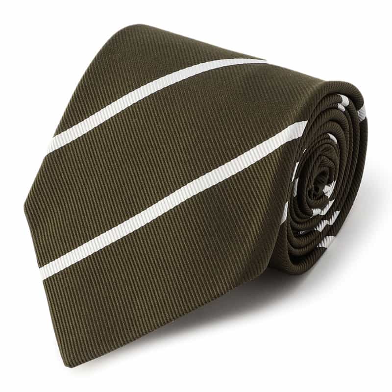BARNEYS NEW YORK ストライプ柄タイ GREEN