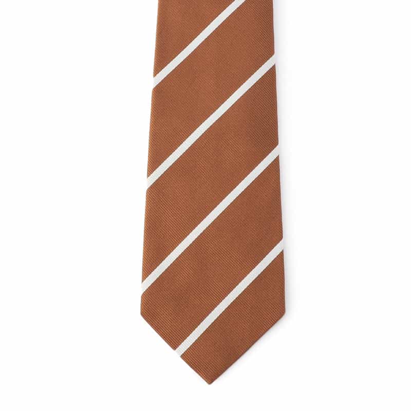 BARNEYS NEW YORK ストライプ柄タイ ORANGE
