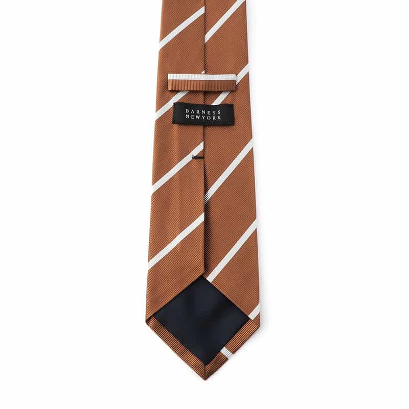 BARNEYS NEW YORK ストライプ柄タイ ORANGE