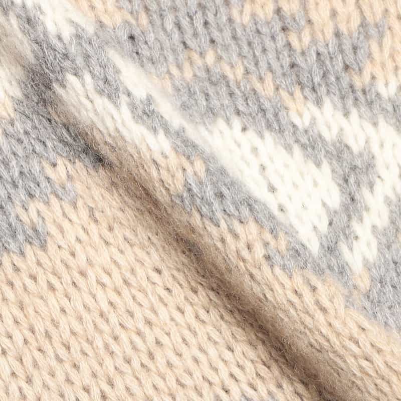 MAURO OTTAVIANI ネイティブ柄クルーネックニットプルオーバー BEIGE