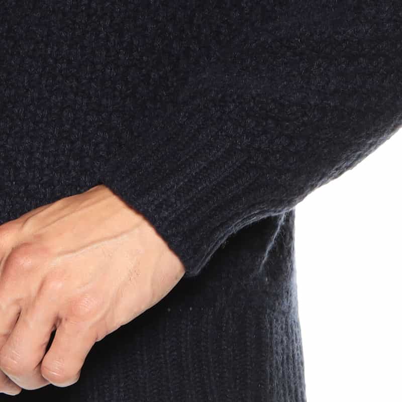 MAURO OTTAVIANI ネイティブ柄クルーネックニットプルオーバー NAVY