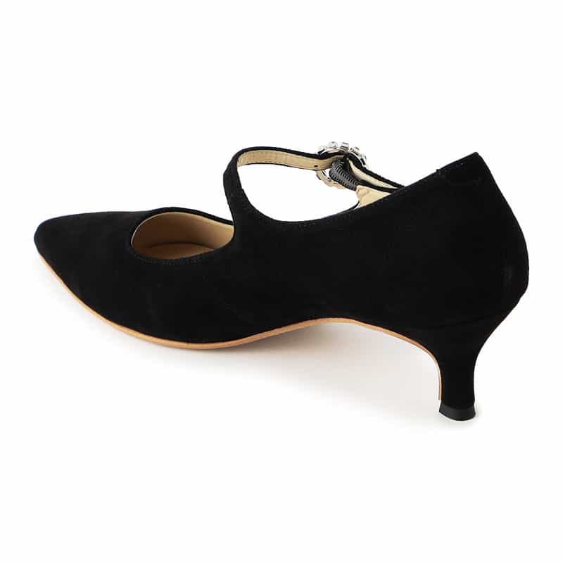 BARNEYS NEW YORK スエードメアリージェーンパンプス BLACK