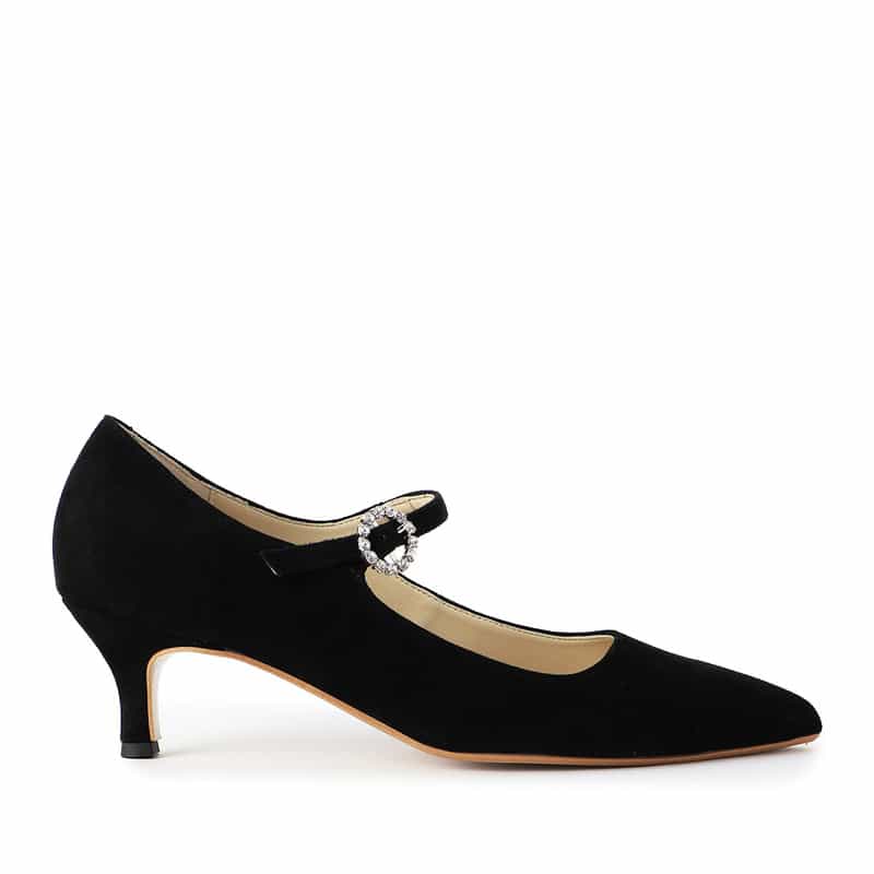 BARNEYS NEW YORK スエードメアリージェーンパンプス BLACK