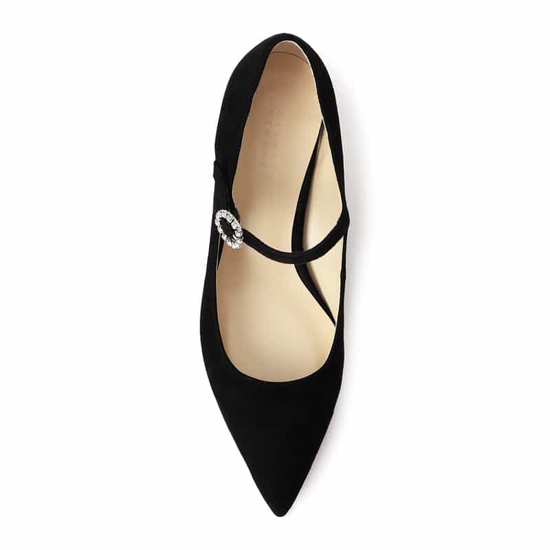 BARNEYS NEW YORK スエードメアリージェーンパンプス BLACK