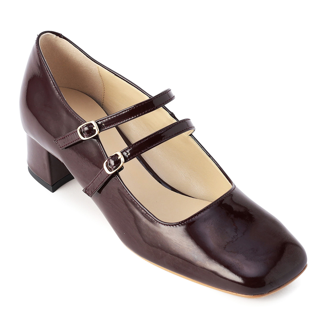 ダブルストラップメリージェーンパンプス