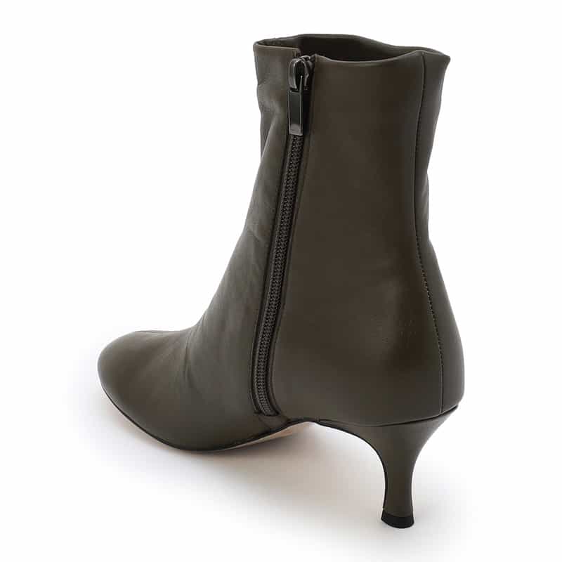 BARNEYS NEW YORK ピンヒールショートブーツ KHAKI