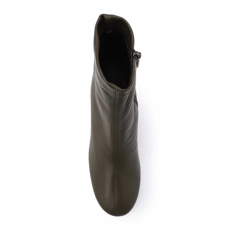 BARNEYS NEW YORK ピンヒールショートブーツ KHAKI