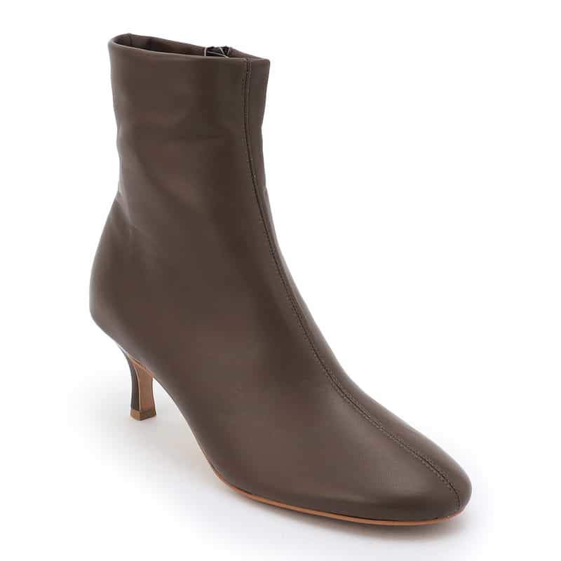 BARNEYS NEW YORK ピンヒールショートブーツ GRAY BEIGE