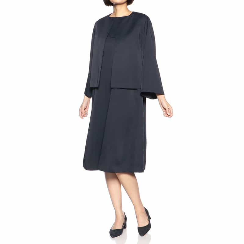 BARNEYS NEW YORK セットアップノーカラージャケット NAVY