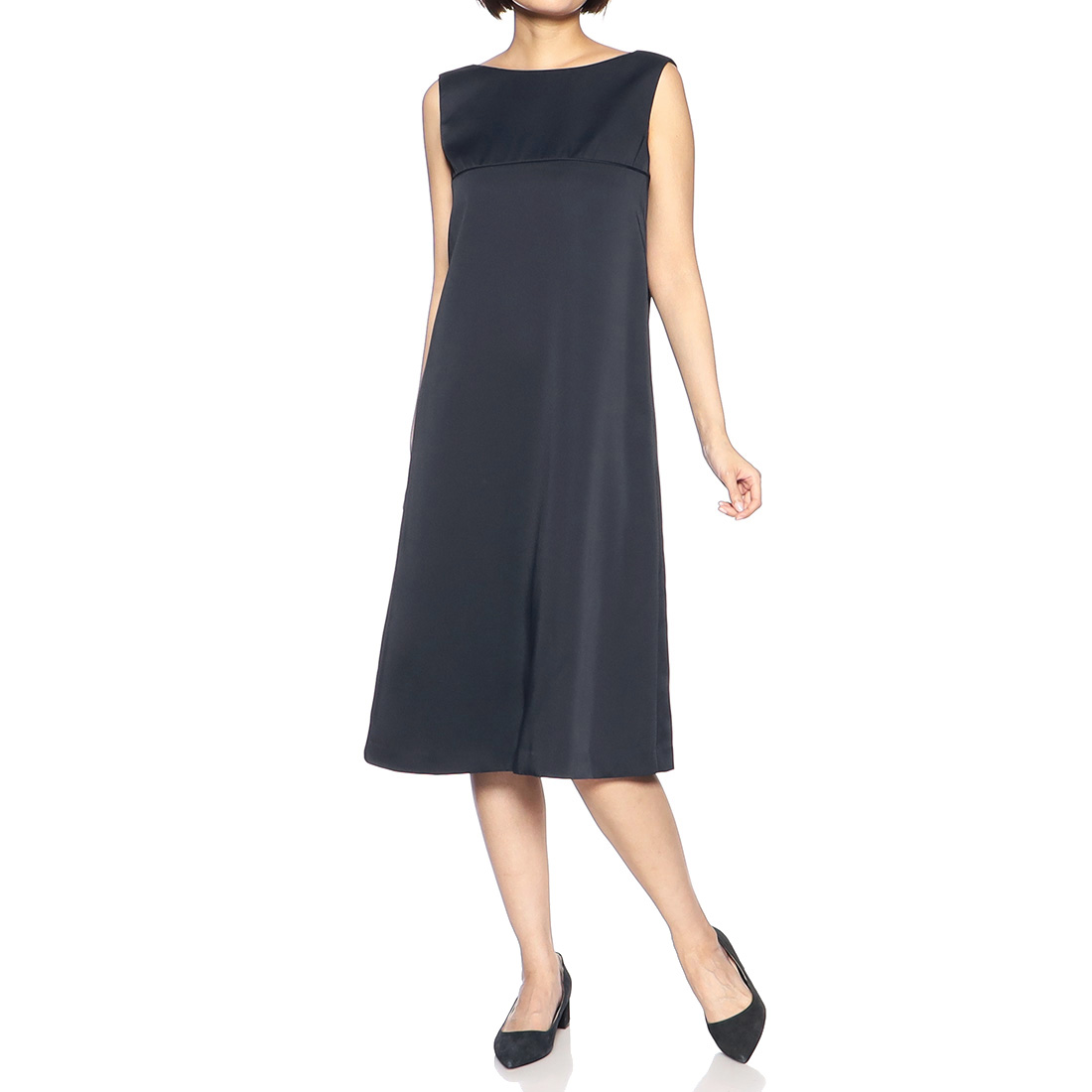 セットアップバックリボンAラインドレス