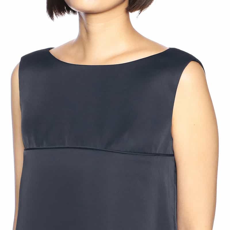 BARNEYS NEW YORK セットアップバックリボンAラインドレス NAVY