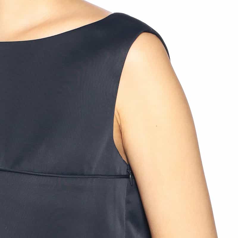 BARNEYS NEW YORK セットアップバックリボンAラインドレス NAVY