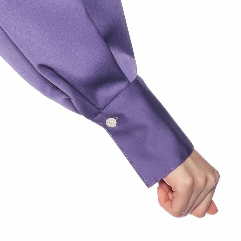 BARNEYS NEW YORK セットアップウォッシャブル ボウタイブラウス PURPLE