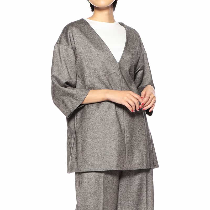 BARNEYS NEW YORK セットアップツイードプルオーバージャケット BLACK