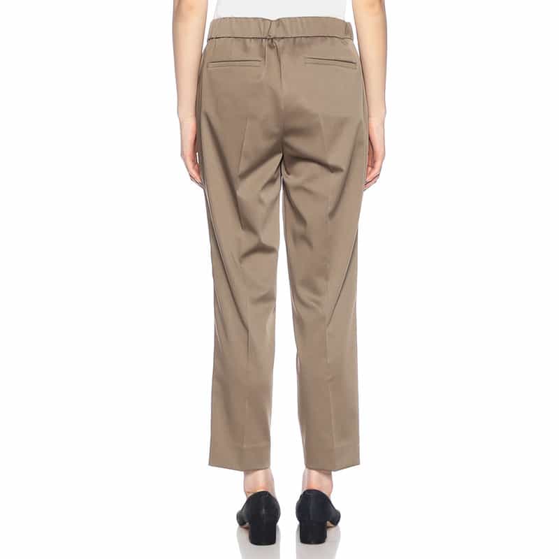 BARNEYS NEW YORK セットアップウォッシャブル バックウエストゴムパンツ BROWN