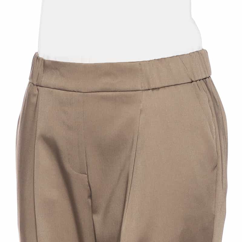 BARNEYS NEW YORK セットアップウォッシャブル バックウエストゴムパンツ BROWN