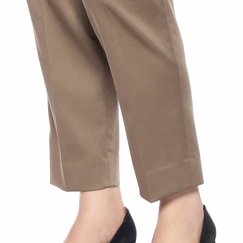 BARNEYS NEW YORK セットアップウォッシャブル バックウエストゴムパンツ BROWN