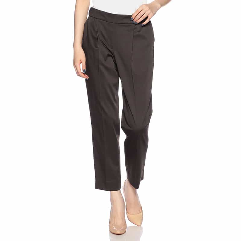 BARNEYS NEW YORK セットアップウォッシャブル バックウエストゴムパンツ DARK GRAY