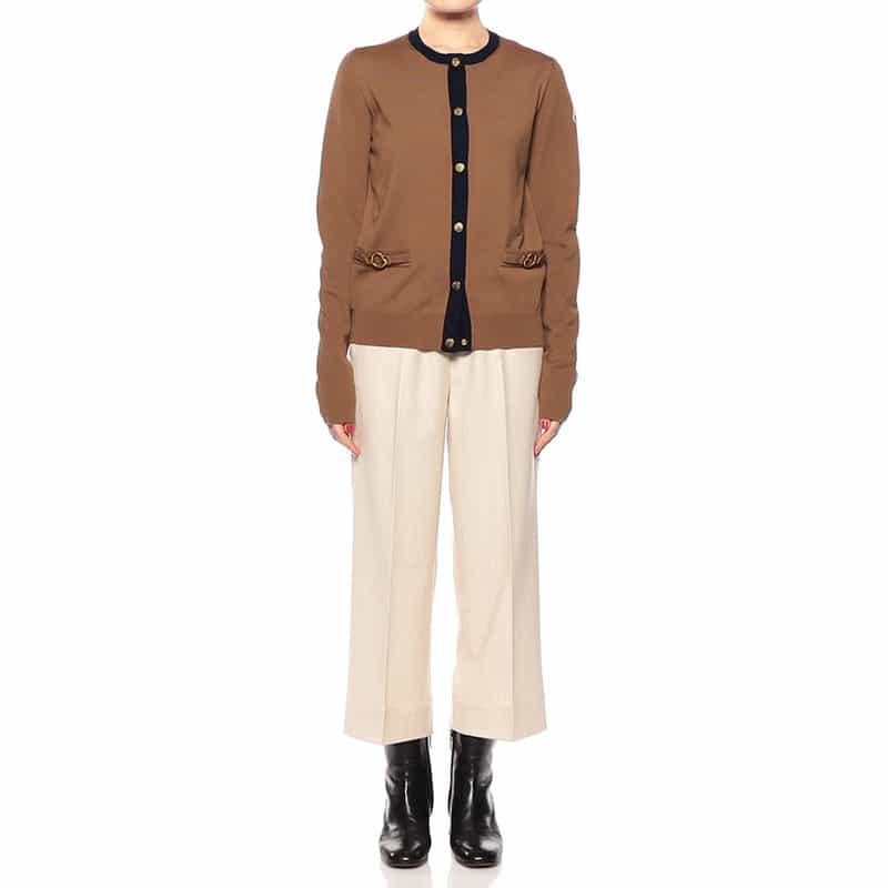 BARNEYS NEW YORK セットアップツイードワイドクロップドパンツ LT BEIGE