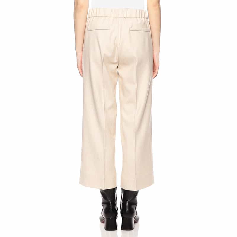 BARNEYS NEW YORK セットアップツイードワイドクロップドパンツ LT BEIGE