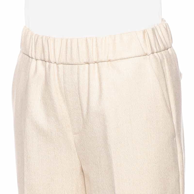 BARNEYS NEW YORK セットアップツイードワイドクロップドパンツ LT BEIGE