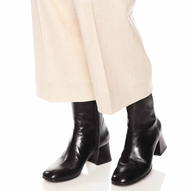 BARNEYS NEW YORK セットアップツイードワイドクロップドパンツ LT BEIGE