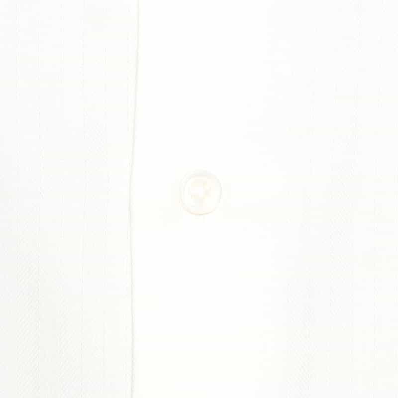 BARNEYS NEW YORK コットン×カシミヤ ヘリンボーンシャツ WHITE