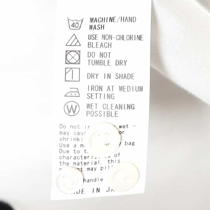 BARNEYS NEW YORK コットン×カシミヤ ヘリンボーンシャツ WHITE