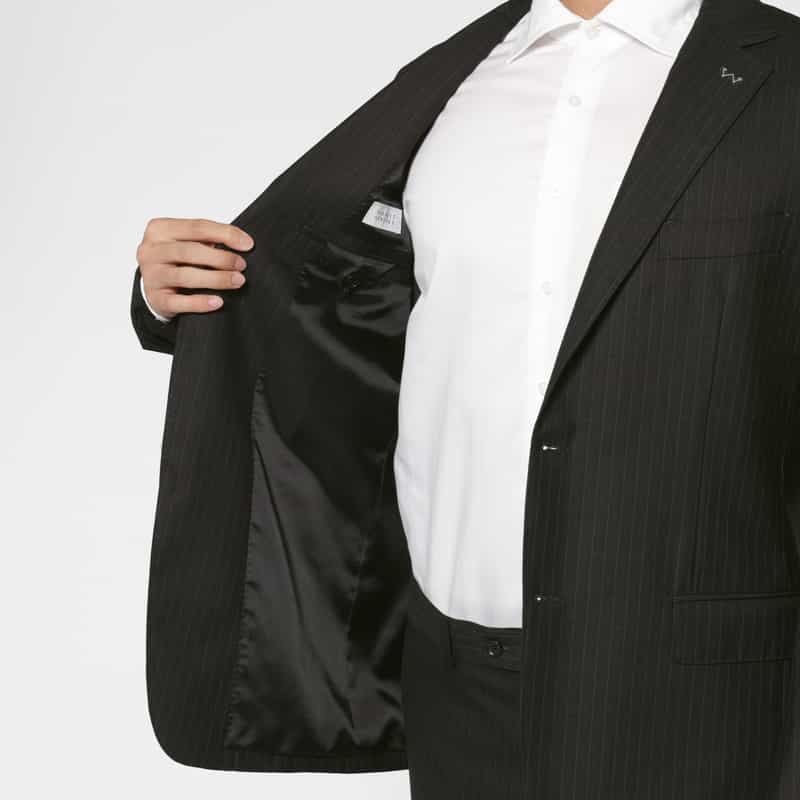BARNEYS NEW YORK ストライプ柄スーツ GRAY