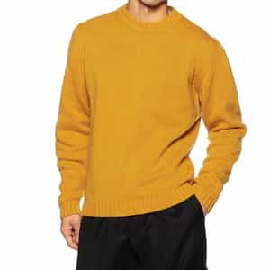 カシミヤクルーネックニットプルオーバー