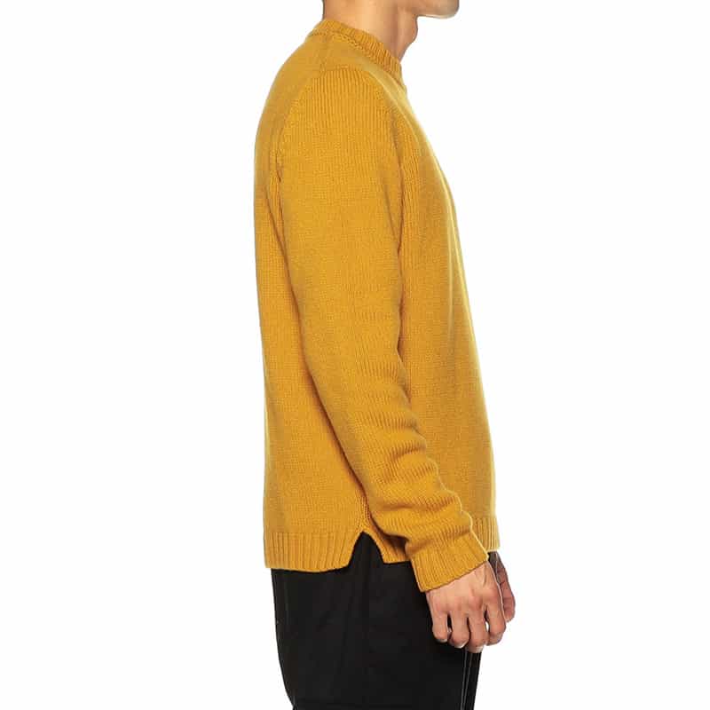 NOMIAMO カシミヤクルーネックニットプルオーバー ORANGE