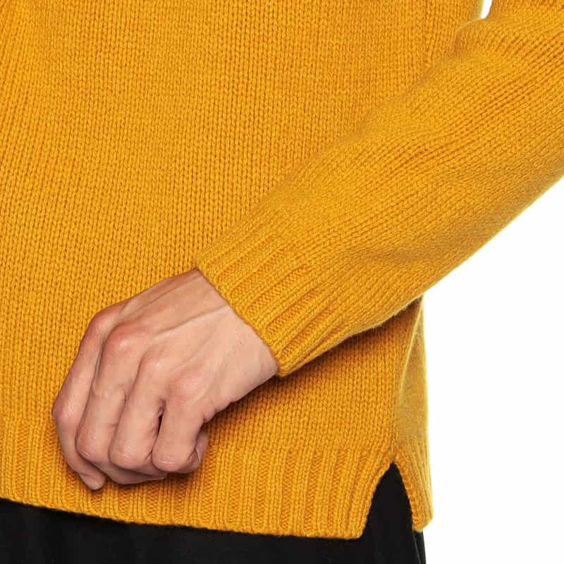 NOMIAMO カシミヤクルーネックニットプルオーバー ORANGE