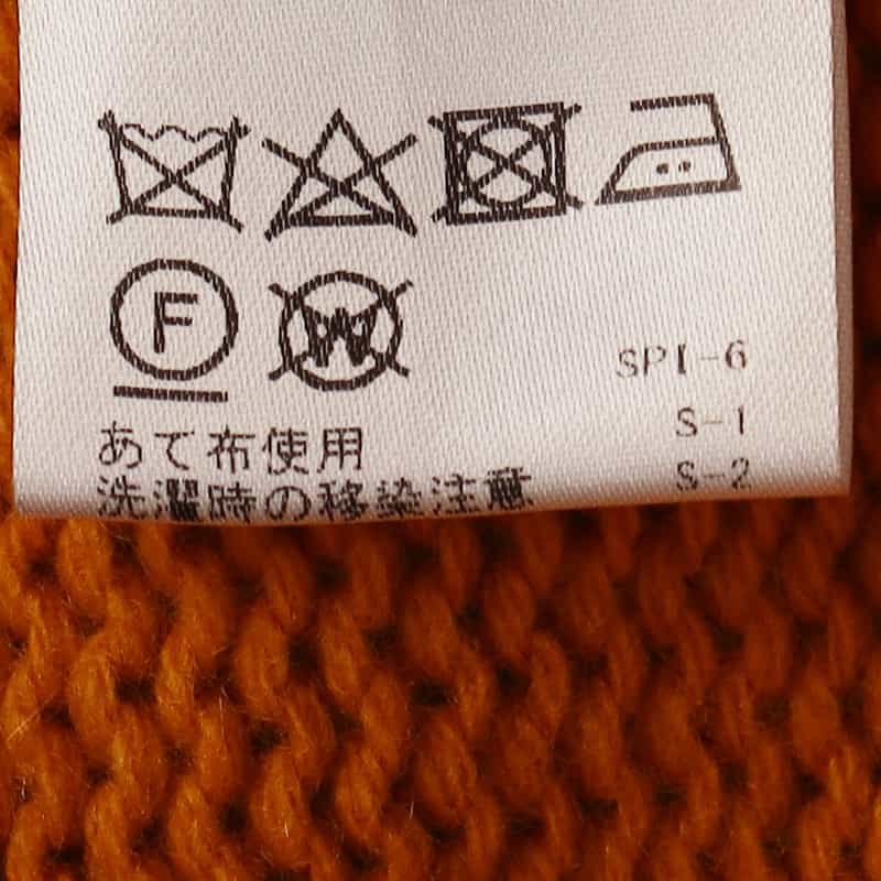 NOMIAMO カシミヤクルーネックニットプルオーバー ORANGE