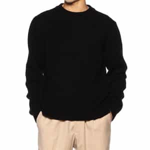 カシミヤクルーネックニットプルオーバー