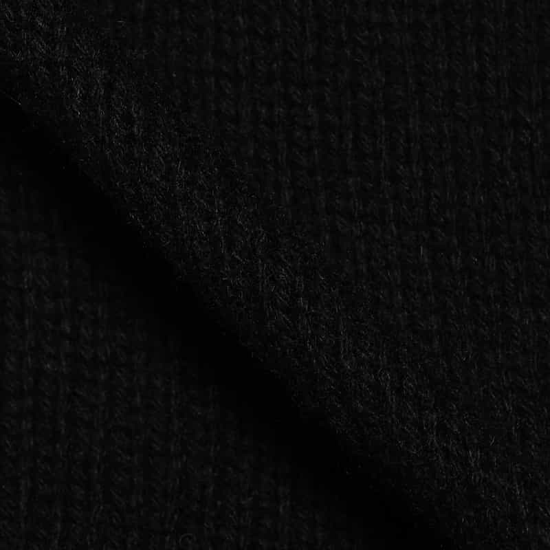 NOMIAMO カシミヤクルーネックニットプルオーバー BLACK