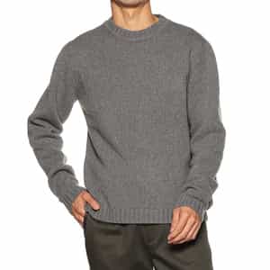 カシミヤクルーネックニットプルオーバー