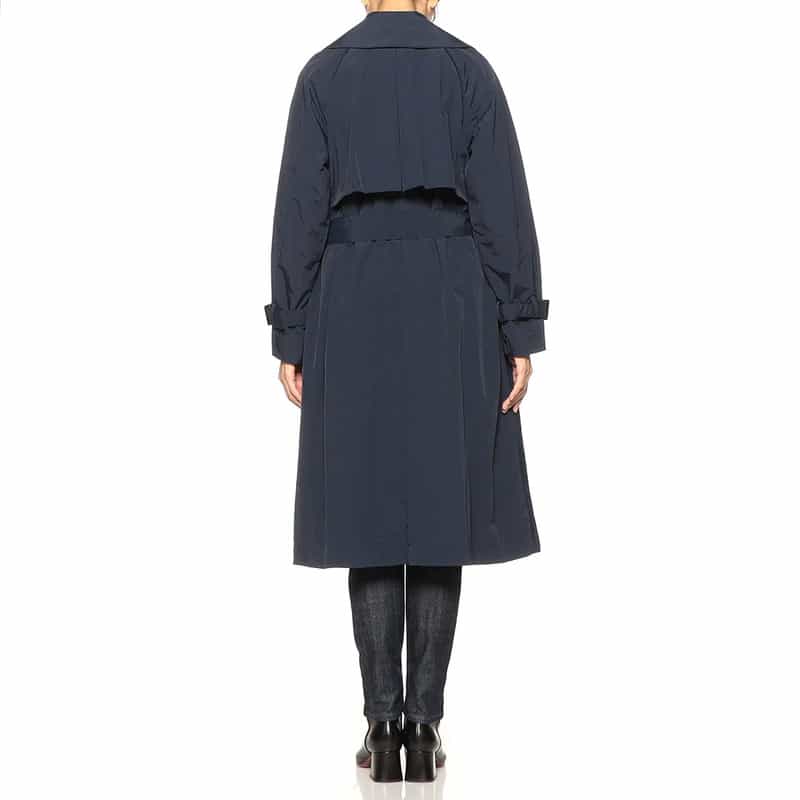 BARNEYS NEW YORK 撥水ナイロンタフタ素材トレンチコート NAVY