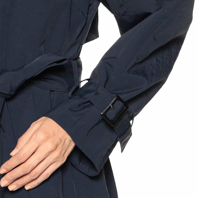 BARNEYS NEW YORK 撥水ナイロンタフタ素材トレンチコート NAVY