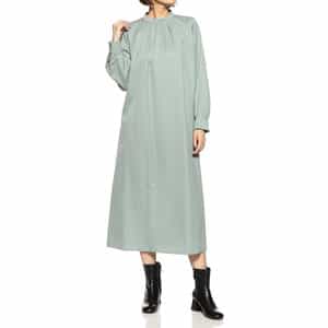 ウォッシャブルバンドカラータックドレス