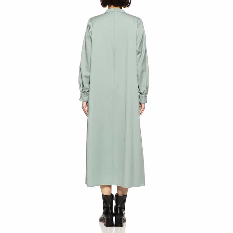 BARNEYS NEW YORK ウォッシャブルバンドカラータックドレス LIGHT BLUE