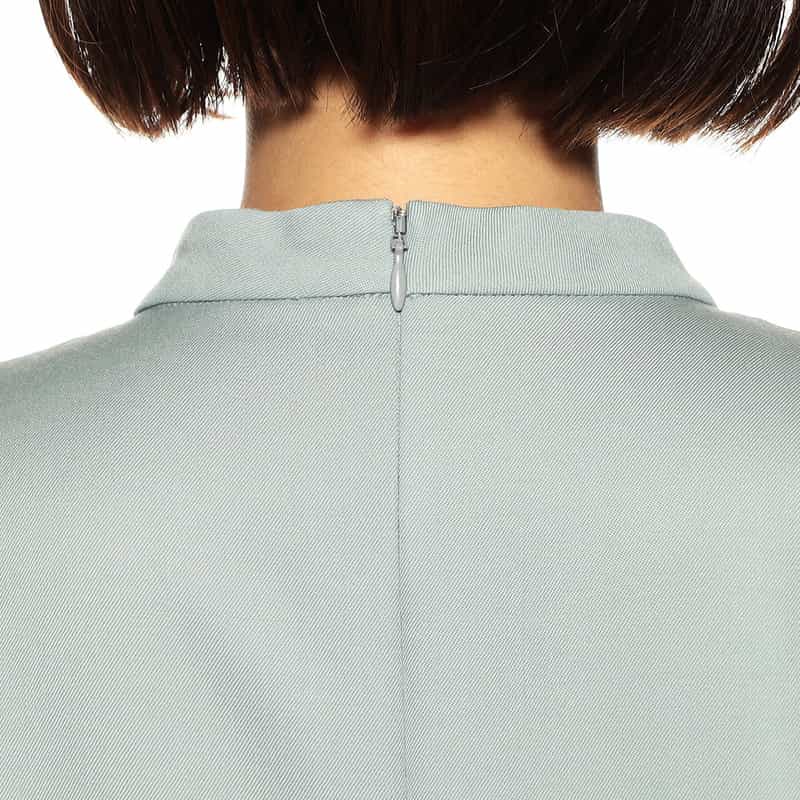 BARNEYS NEW YORK ウォッシャブルバンドカラータックドレス LIGHT BLUE