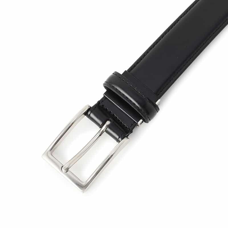 BARNEYS NEW YORK レザーベルト 30mm BLACK