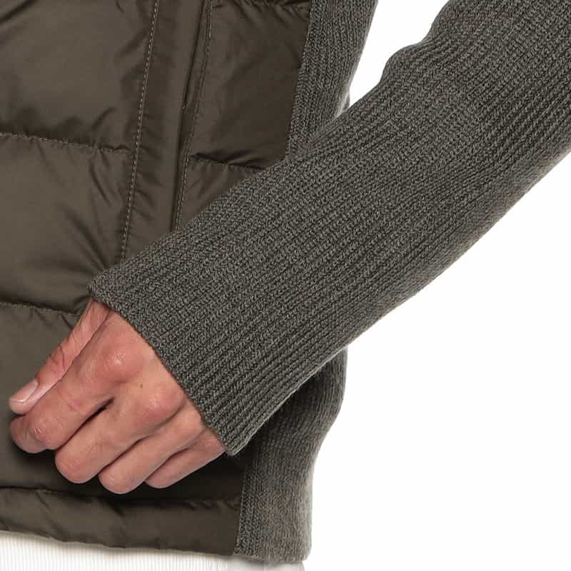 BARNEYS NEW YORK ダウンニットコンビネーションブルゾン KHAKI