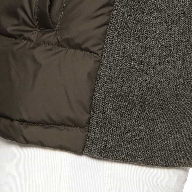 BARNEYS NEW YORK ダウンニットコンビネーションブルゾン KHAKI