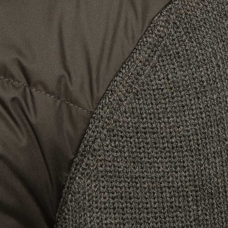 BARNEYS NEW YORK ダウンニットコンビネーションブルゾン KHAKI