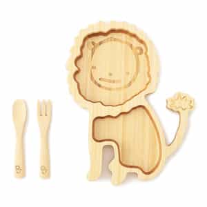 ライオン型 バンブープレートセット